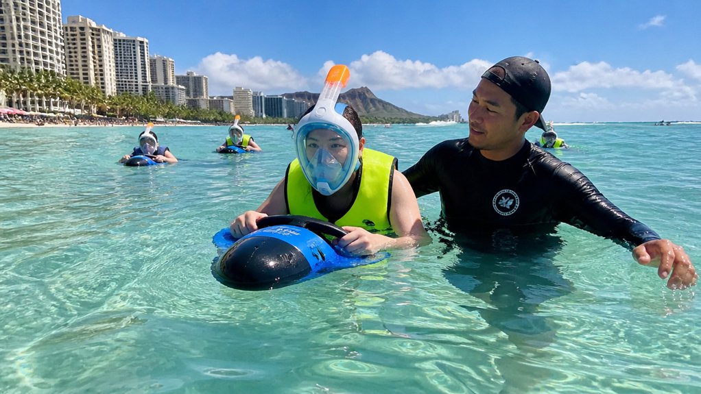 dry guided underwater glass helmet